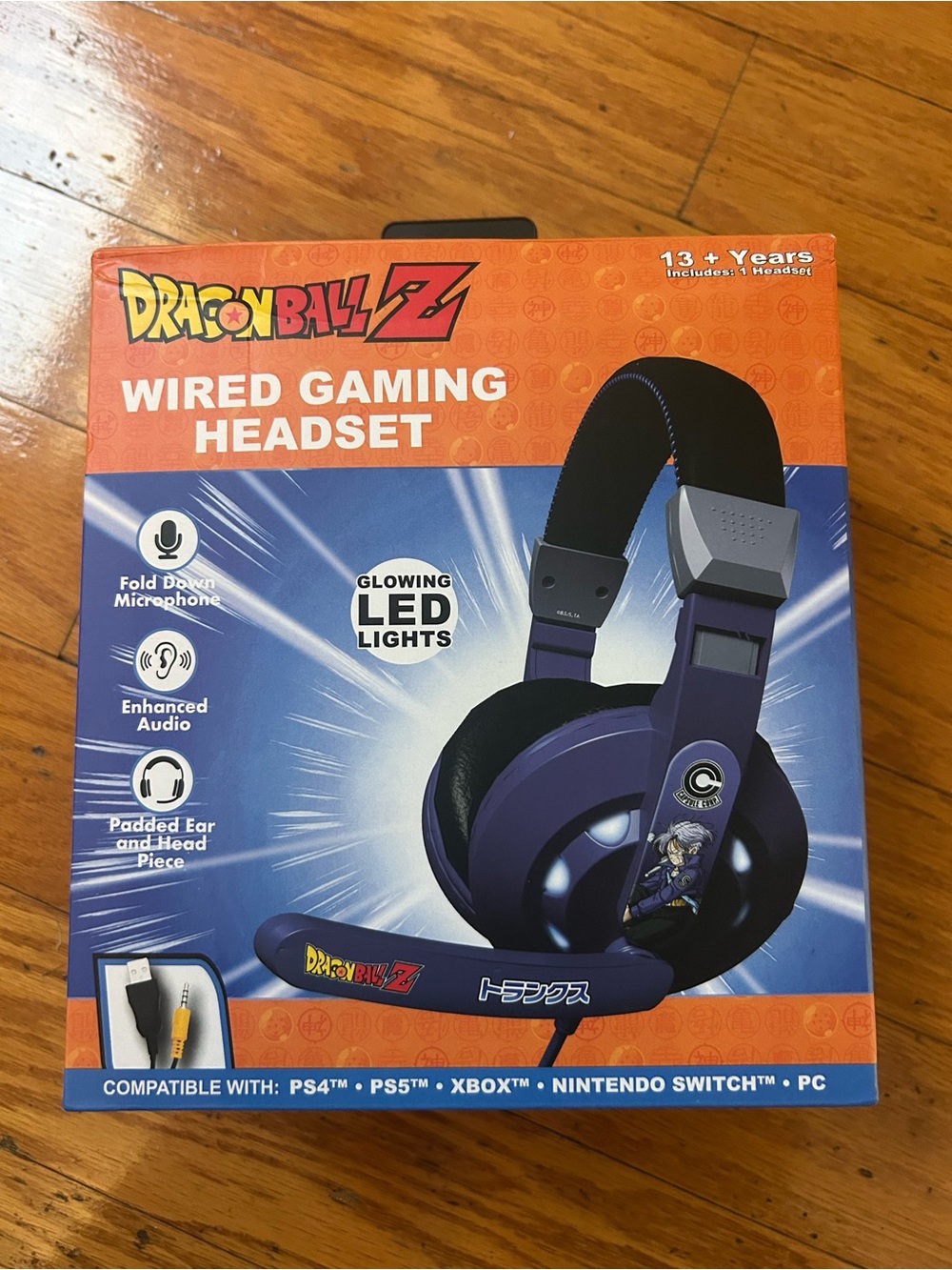 Limited Edition Dragonball Z Wired Gaming Headset with glowing LED lights